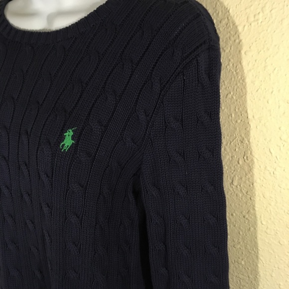 Ralph Lauren Blue Cable Knit Sweater - Picture 8 of 8